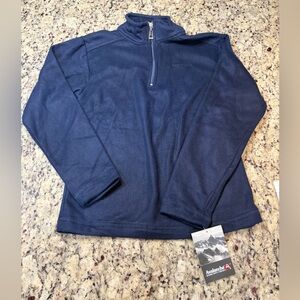 Avalanche Navy Blue Kids Fleece Quarter Zip